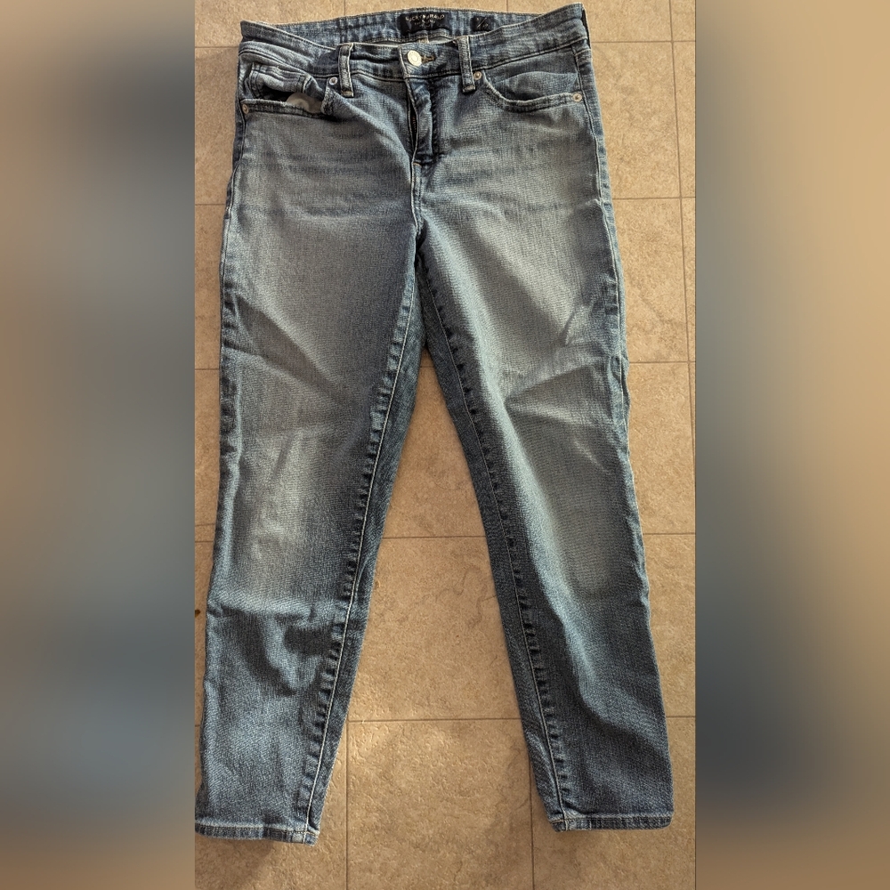 Lucky Brand Blue Skinny Jeans with Natural Wear